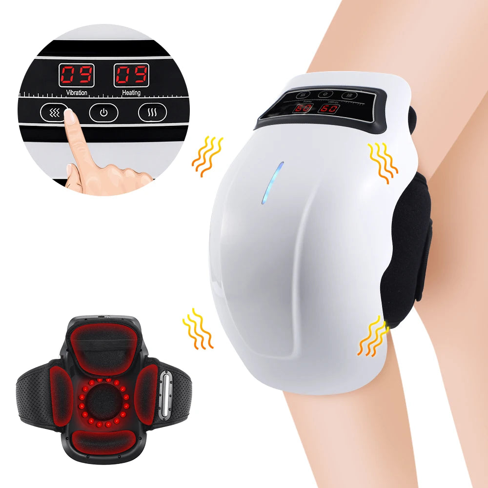 Masajeador Eléctrico de Rodilla Compresa Caliente Terapia Infrarroja