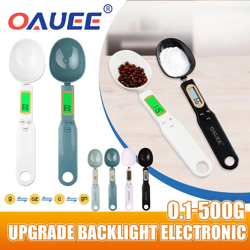 Upgrade Backlight Electronic Kitchen Scale 0.1-500g Weight Measuring Food Flour Digital Spoon Scale Kitchen Tool for Milk Coffee