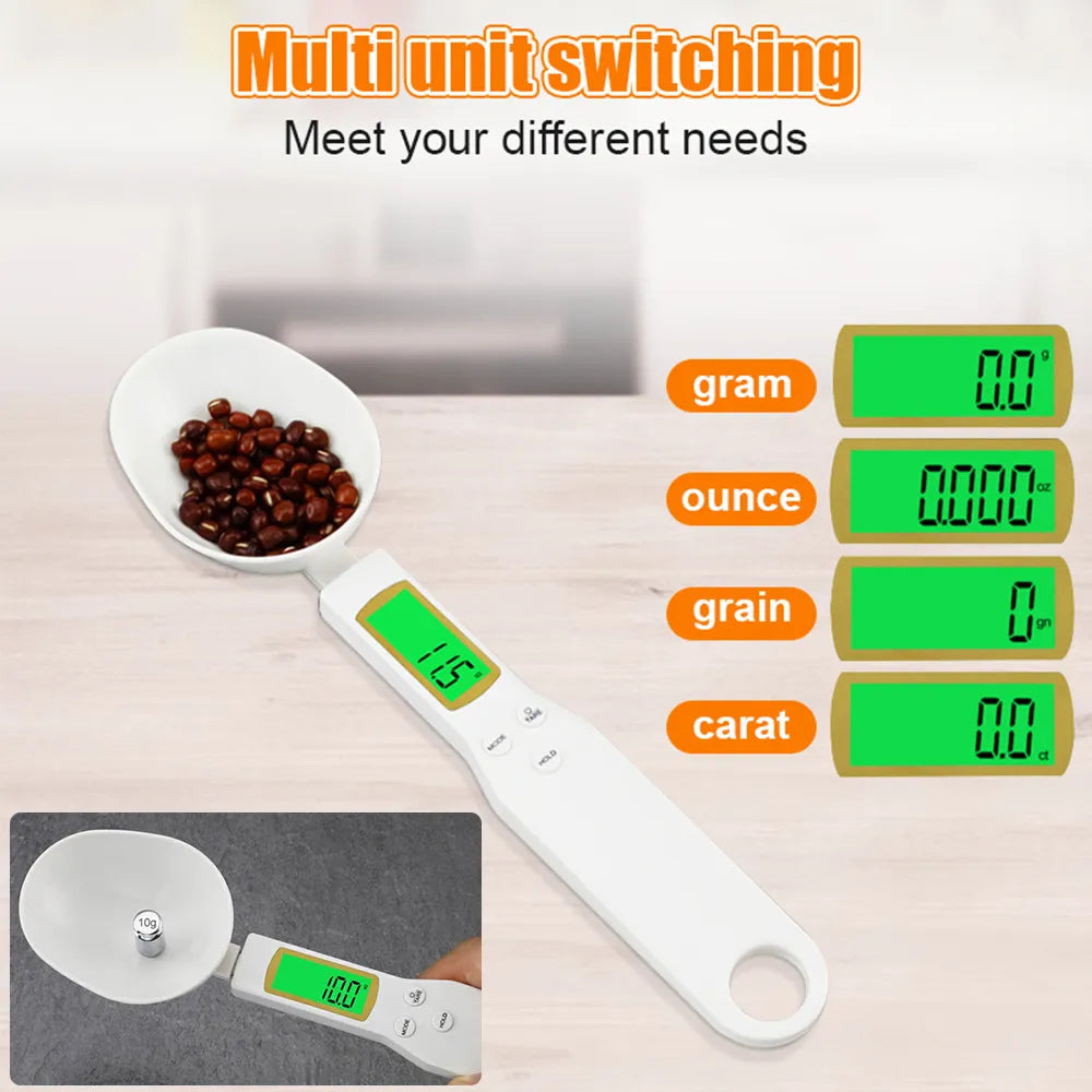 Upgrade Backlight Electronic Kitchen Scale 0.1-500g Weight Measuring Food Flour Digital Spoon Scale Kitchen Tool for Milk Coffee