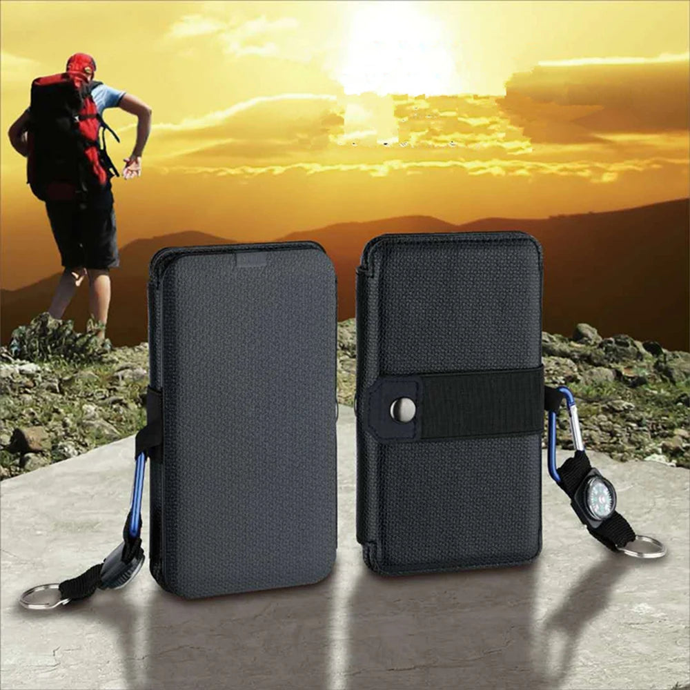 ¡Energía Solar en tu Bolsillo! Cargador Plegable Portátil para Exteriores con Salida USB 5V 2.1A . La Solución de Energía para Campamentos, Excursiones y Viajes para tus Smartphones