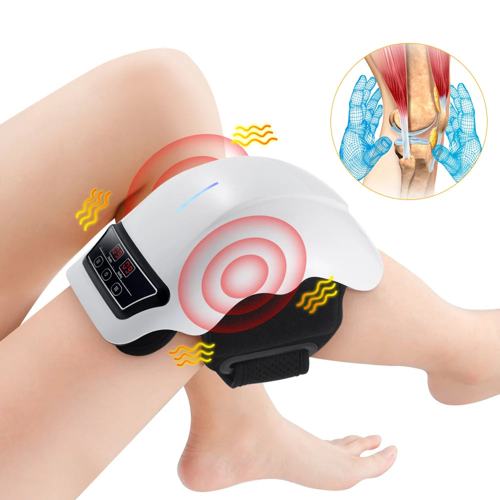 Masajeador Eléctrico de Rodilla Compresa Caliente Terapia Infrarroja